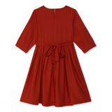 Kid Girls 'V' Insert Neck Dress