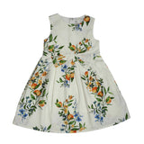 Girls Round Neck Printed Sleeveless Dress