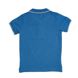 Baby Boys Collar Neck Half Sleeve Blue Polo T-Shirt