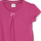 Baby Girls Round Neck Puff Sleeve Top