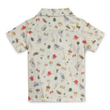 Baby Boys Safari Collar Neck Shirt With Shorts(2pcs Co-ord Set)