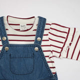 Baby Girls Denim Playsuit with Inner T-Shirt (2Pcs Set)