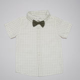 Baby Boys Playsuit With Bow Tie And Shirt -3pcs set