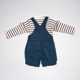 Baby Girls Denim Playsuit with Inner T-Shirt (2Pcs Set)