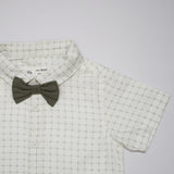 Baby Boys Playsuit With Bow Tie And Shirt -3pcs set