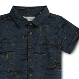 Baby Boys Collar Neck Half Sleeve Printed Shirt