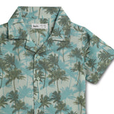 Kid Boys Safari Collar Neck Half Sleeve Printed Shirt
