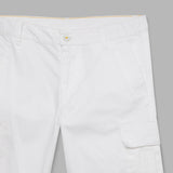 Kid Boys Solid Twill White Cargo Bermuda