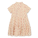 Kid Girls Frill Neck Half Sleeve Dress With Headband