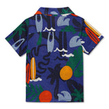 Boys Collar Neck Half Sleeve Shirt With Shorts(2pcs co-ord set)