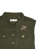 Girls Round Collar Neck Kimono sleeve Top