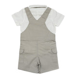 Baby Boys Playsuit With Bow Tie And Shirt -3pcs set