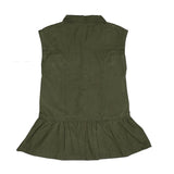 Girls Round Collar Neck Kimono sleeve Top