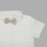 Baby Boys Playsuit With Bow Tie And Shirt -3pcs set