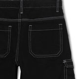 Kid Girls Black Denim Cargo Pant