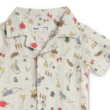 Baby Boys Safari Collar Neck Shirt With Shorts(2pcs Co-ord Set)