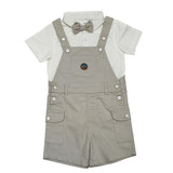 Baby Boys Playsuit With Bow Tie And Shirt -3pcs set
