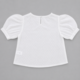 Kid Girls Smocked Strappy Dress With Puff Sleeve Top(2pcs set)