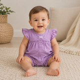 Baby Frill Sleeve Bubble Lavender Playsuit