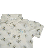 Baby Girls Collar Neck Puff Sleeve Shirt