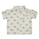 Baby Girls Collar Neck Puff Sleeve Shirt