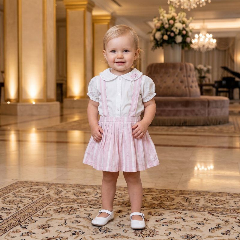 Baby Girls Decorative Suspender Dress