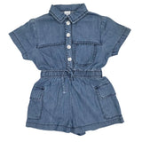 Baby Girls Denim Cargo Playsuit