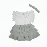 Baby Girls Dress With Headband (2pcs Set)