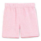 Baby Girls Pink Gingham Checks Spaghetti Tank Top With Shorts 2pcs Set