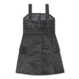 Kid Girls Pinafore Dress With Full Sleeve T-Shirt (2Pcs Set)