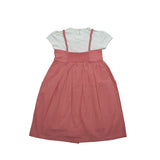 Kid Girls Pinafore Dress With Inner T-Shirt(2pcs set)