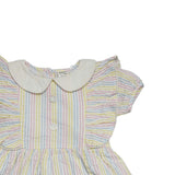 Baby Girls Butterfly Sleeve Peter Pan Collar Dress