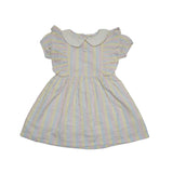 Baby Girls Butterfly Sleeve Peter Pan Collar Dress