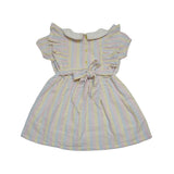 Baby Girls Butterfly Sleeve Peter Pan Collar Dress