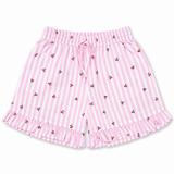 Baby Girls Set Pink Striped Sleeveless Top with Shorts and HeadBand (3Pcs co-ord Set)
