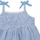 Baby Girls Gingham Checks Spaghetti Top With Bloomer Shorts 2pcs Set