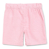 Baby Girls Pink Gingham Checks Spaghetti Tank Top With Shorts 2pcs Set