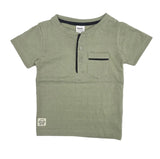 Baby Boys Henley Neck Half Sleeve T-Shirt