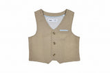 Baby Boys Shirt With Bow Tie Waist Coat & Pant (4Pcs Set)