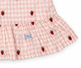 Baby Girls Spaghetti Peplum  Dress(2pcs Set)