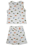 Baby Boys Sleeveless T Shirt With Shorts (2Pcs Set)
