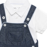 Baby Boys Collar Neck Half Sleeve Shirt 2Pcs Set Playsuit