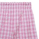 Girls Gingham Checks Raglan Half Sleeve Top With Full Pant -2pcs Set