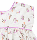 Kid Girls Floral Print Kimono Sleeve Flared Dress