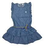 Kids Girls Ruffle Denim Dress