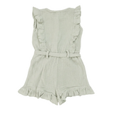 Baby Girls Textured Green Playsuit