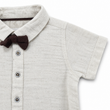 Baby Boys Waist Coat,Shirt With Bow Tie And Shorts(4pcs Set)