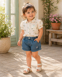 Baby Girls Bloomer Denim Shorts