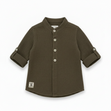 Baby Boys Grandad Collar Roll up sleeve Shirt
