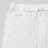 Baby Boys Off White Linen Blend Wide Leg Pant